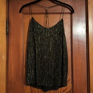 Express black and gold shimmery tank NWT
